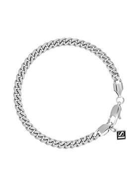 ICED STUFF ICED STUFF Náramek Curb Cuban Link Bílé zlato