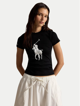 Polo Ralph Lauren Polo Ralph Lauren Marškinėliai 211A96259003 Juoda Slim Fit