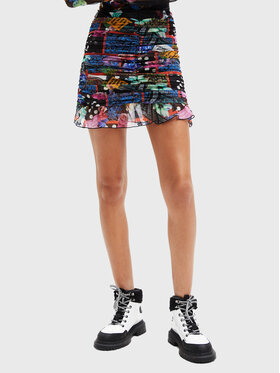 Desigual Desigual Miniszoknya MONSIEUR CHRISTIAN LACROIX Party 22WWFK04 Színes Slim Fit