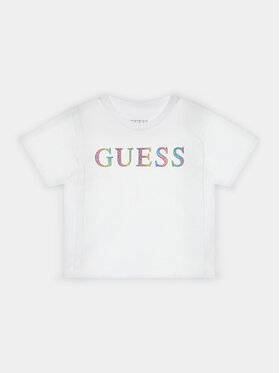 Guess Guess Тишърт J4RI33 K8VA3 Бял Boxy Fit