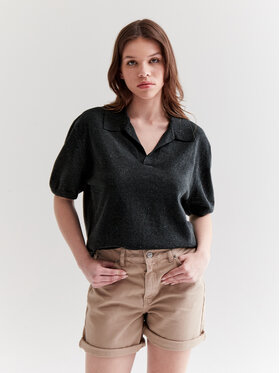 Americanos Americanos Polokošile Unisex Panama Černá Relaxed Fit