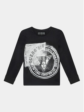 Guess Guess Bluzka L3BI40 I3Z14 Czarny Regular Fit