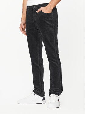 Wrangler Wrangler Spodnie materiałowe Larston 112341461 Czarny Slim Fit