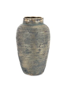 MIAhome MIAhome Wazon ceramiczny złoty, postarzany 38x22x22 cm JULIANO niebieski Niebieski
