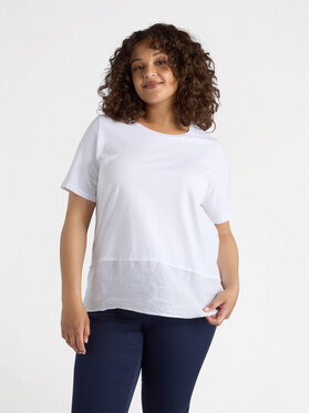 Fiorella Rubino Fiorella Rubino T-Shirt G029L008340N011 Biały Regular Fit