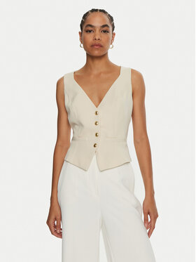 Guess Guess Vestă elegantă Fatima W4YN53 WFWX2 Écru Regular Fit