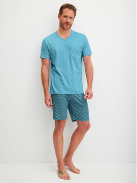 Calida Calida Piżama 46186 Niebieski Regular Fit