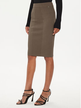 Guess Guess Ravno krilo Lucille W4YD38 Z2U00 Rjava Slim Fit