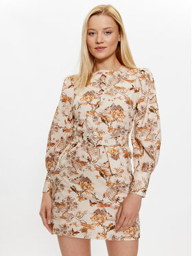Glamorous Glamorous Vsakodnevna obleka CK6951 Bež Slim Fit