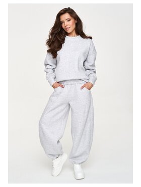 Makadamia Makadamia Dres M947 Szary Loose Fit