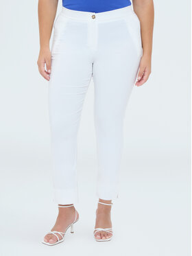 Fiorella Rubino Fiorella Rubino Spodnie materiałowe P031L102412N011 Biały Regular Fit