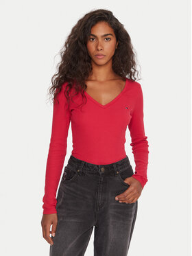 Tommy Jeans Tommy Jeans Bluse Essential DW0DW17990 Rosa Slim Fit