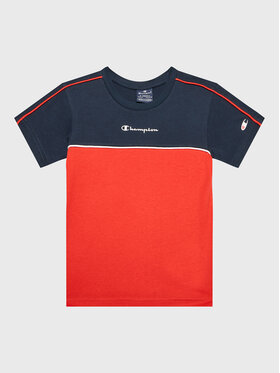 Champion Champion Marškinėliai Piping Block 306148 Raudona Regular Fit