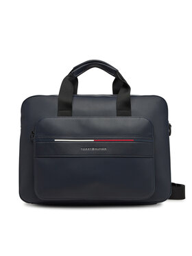 Tommy Hilfiger Tommy Hilfiger Torba na laptopa Th Foundation Computer Bag AM0AM13198 Granatowy