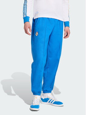 adidas adidas Spodnie materiałowe Originals Real Madrid Błękitny Loose Fit