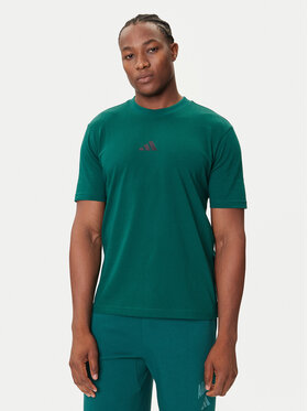 adidas adidas T-Shirt Essentials Small Logo JF1096 Zielony Regular Fit