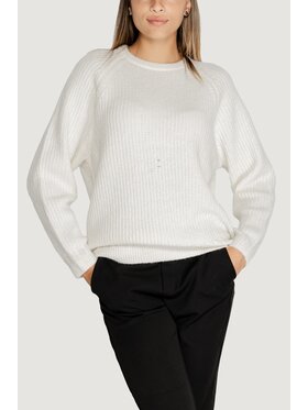 Guess Guess Sweter LS CN CABLE MARGOT Biały Classic Fit