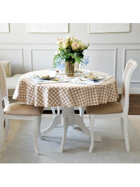 Roseberry Home Roseberry Home Obrus Beige Gingham Beżowy