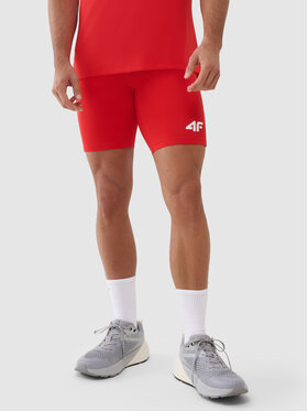 4F 4F Szorty sportowe NOS Czerwony Slim Fit