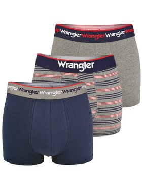 Wrangler Wrangler Bokserki Bayard 3 Pack Cotton Elastane Trunks Szary