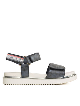 Tommy Hilfiger Tommy Hilfiger Sandale Platform Velcro Sandal T3A2-32760-0568 S Tamnoplava
