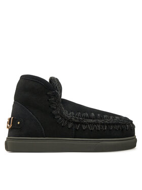 Mou Mou Μπότες Χιονιού Eskimo Sneaker Big Metal Logo FW111008A Μαύρο