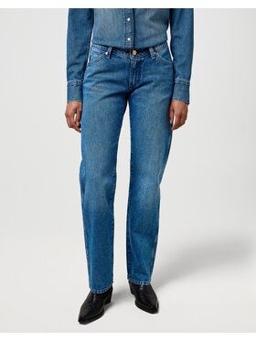 Wrangler Wrangler Jeansy Low Rise Cowboy Niebieski Straight Leg