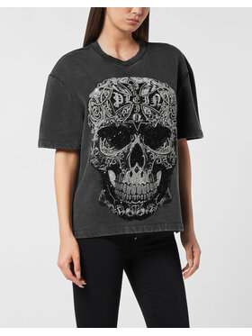 PHILIPP PLEIN PHILIPP PLEIN T-Shirt 26523 Czarny Over Fit