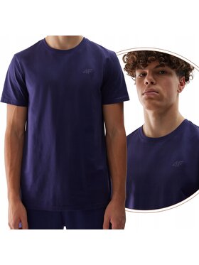 4F 4F Tričko 4FWSS24TTSHM1154-31S Tmavomodrá Regular Fit