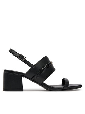 Calvin Klein Calvin Klein Σανδάλια Heel Sandal 45 Met Bar Lth HW0HW02056 Μαύρο
