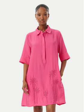 LOLA CASADEMUNT LOLA CASADEMUNT Košilové šaty LS2616034 Tmavě růžová Relaxed Fit