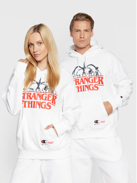 Champion Champion Mikina STRANGER THINGS Unisex 217780 Bílá Regular Fit