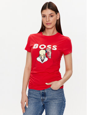 Boss Boss Тишърт 50484941 Червен Slim Fit