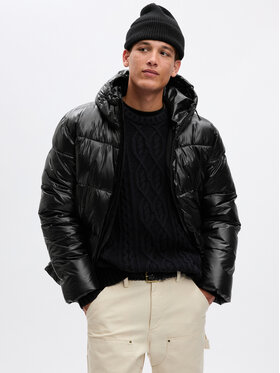 Gap Gap Pūkinė striukė 816437-01 Juoda Regular Fit