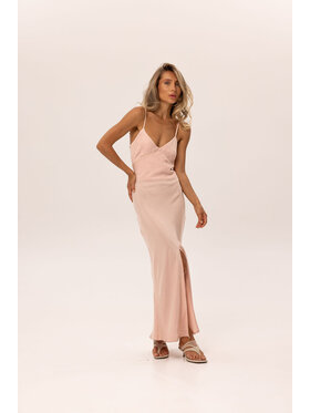 Hottie Hot Hottie Hot Φόρεμα καλοκαιρινό MARGARET cupro Ροζ Slim Fit