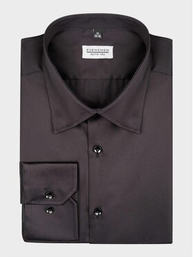 Evenemen Evenemen Koszula SATIN Czarny Slim Fit