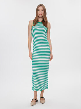 Tommy Hilfiger Tommy Hilfiger Rochie de vară WW0WW41996 Verde Slim Fit