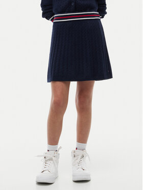 Tommy Hilfiger Tommy Hilfiger Fustă KG0KG09508 Bleumarin Regular Fit