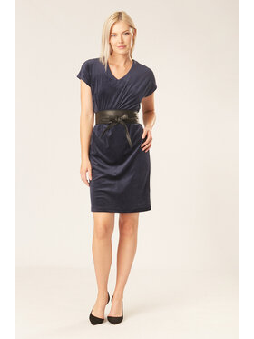 QUIOSQUE QUIOSQUE Každodenné šaty VELURI DRESS Tmavomodrá Regular Fit