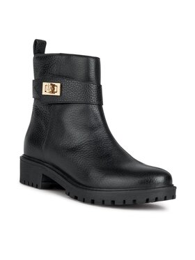 Geox Geox Polokozačky D Hoara D36FTA 00046 C9999 Černá