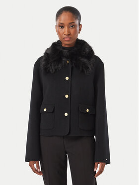 Tommy Hilfiger Tommy Hilfiger Преходно яке WW0WW52914 Черен Regular Fit