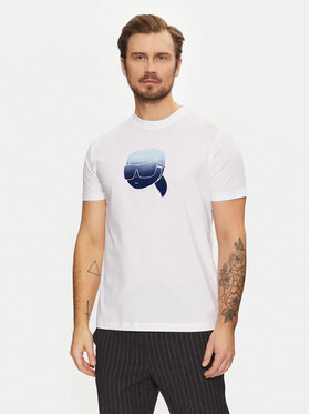 KARL LAGERFELD KARL LAGERFELD T-krekls 755426 551242 Balts Regular Fit