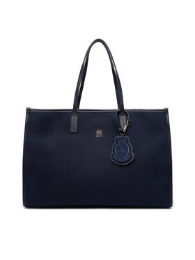 Tommy Hilfiger Tommy Hilfiger Сумка Th City Large Tote Melton AW0AW18215 Cиній