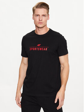4F 4F Тишърт 4FSS23TTSHM539 Черен Regular Fit