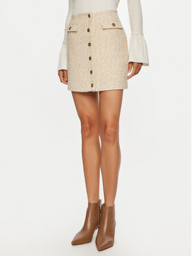 TWINSET TWINSET Mini sijonas 242TP2125 Écru Slim Fit