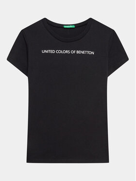 United Colors Of Benetton United Colors Of Benetton T-Shirt 3096C10D2 Czarny Regular Fit