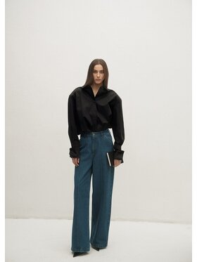 Le Collet Le Collet Jeansy VEDA Niebieski Wide Fit