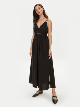 TWINSET TWINSET Φόρεμα καλοκαιρινό 241TT2021 Μαύρο Regular Fit