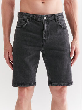 Americanos Americanos Pantaloni scurți de blugi Warren Negru Regular Fit