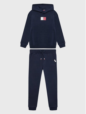 Tommy Hilfiger Tommy Hilfiger Dres Flag Label KB0KB07780 D Granatowy Regular Fit